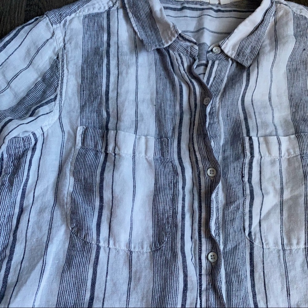 Athleta Linen Button Down Top - image 6